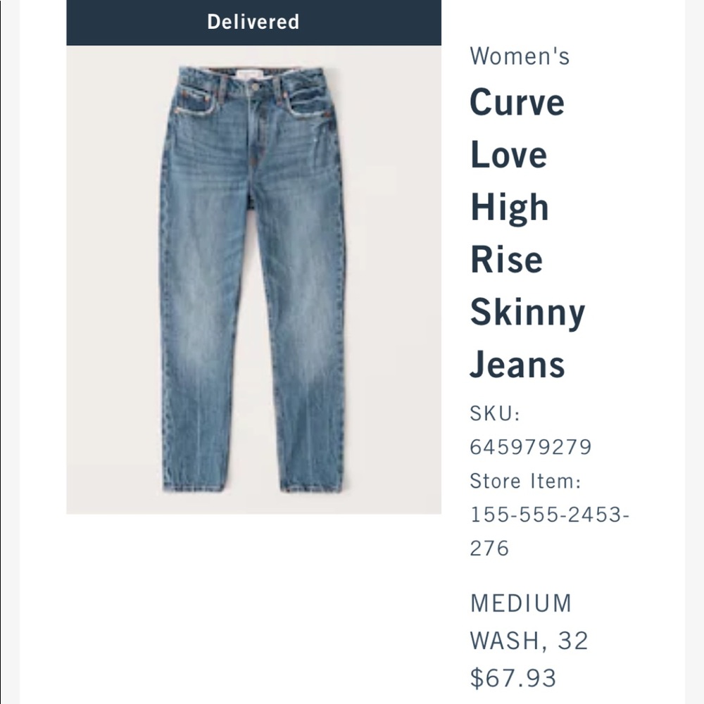 Abercrombie high rise jeans (size 32)